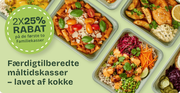 2 x 25% rabat på dine første måltidskasser fra Betterfeast