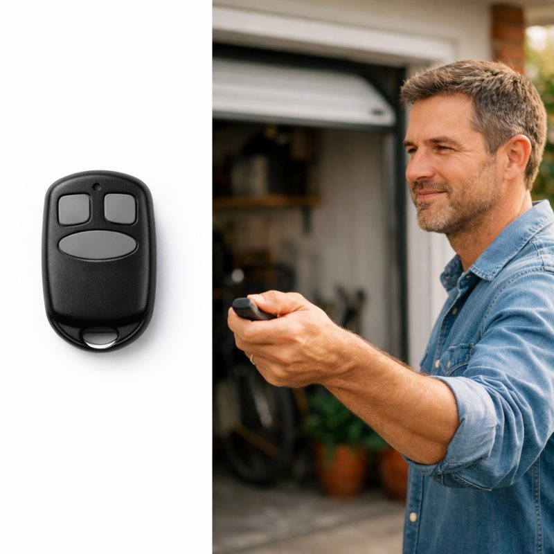 Praktisk fjernbetjening til garageport - nem at have med