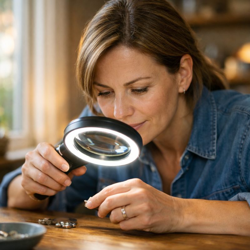 Forstørrelsesglas med lys - nemt læsning og detaljer i fokus
