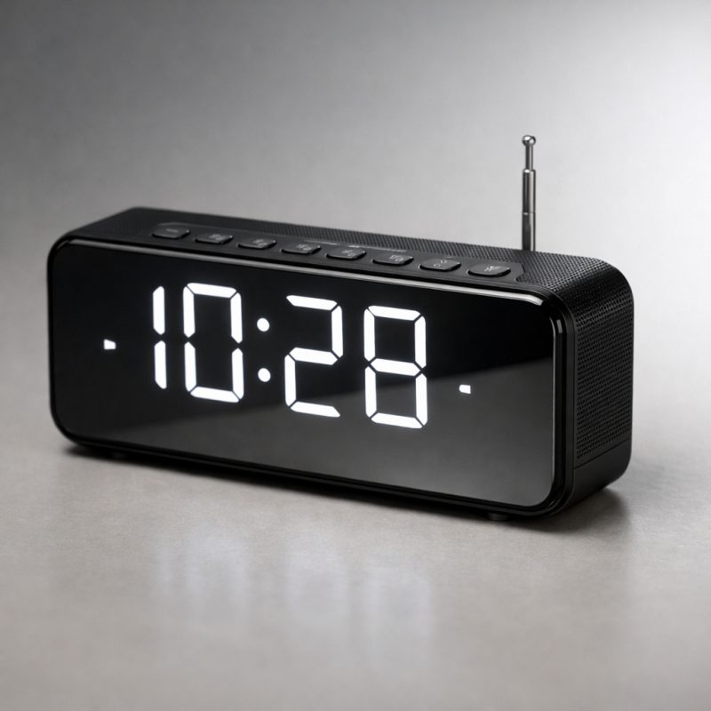 LED Digitalur med Bluetooth-højttaler og radio - praktisk design