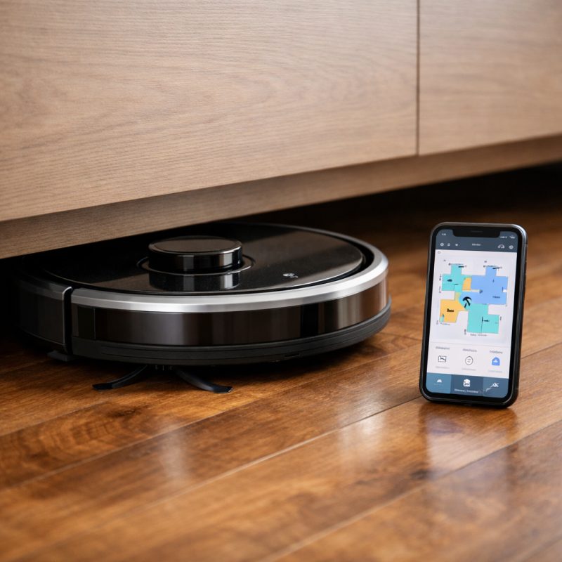 Smart robotstøvsuger med 3-i-1-funktion til dit hjem