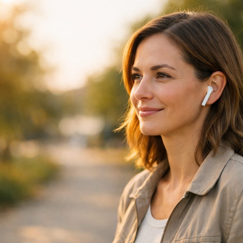 Trådløse øretelefoner med AI-oversættelse - komfortabelt design