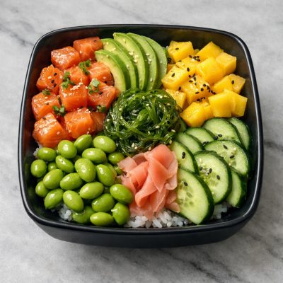 Valgfri poke bowl med friske råvarer og masser af smag