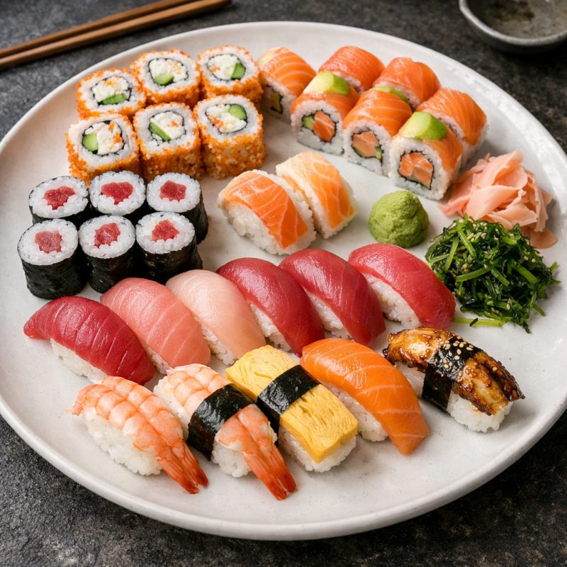 Hent en menu med 32 eller 47 stykker sushi (6)