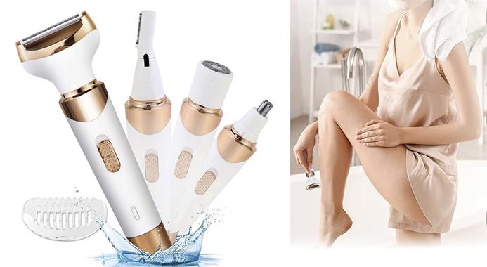 4-i-1 hoved-til-tå epilator & elektrisk barbermaskine
