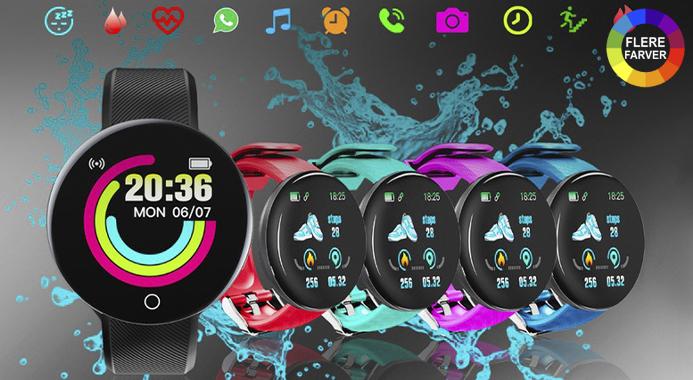Deal på 12-i-1 touchscreen smartwatch - aktivitetsmåler med pulsmåler