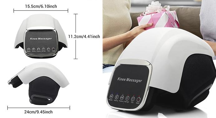 Varm og vibrerende knæ massageapparat