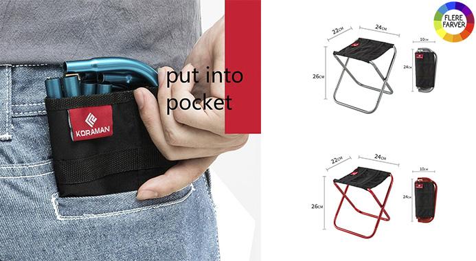 Innovativ og utrolig smart camping-skammel der passer i lommen!