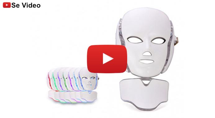 LED lysterapimaske maske - 7 Farver - Forbedre ansigtshuden mærkant - Giver sund og smuk hud