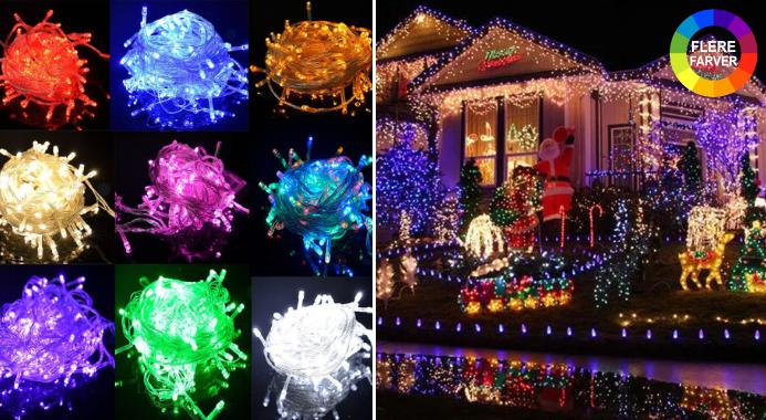 Lyskæde med 100 LED lys  - 10M