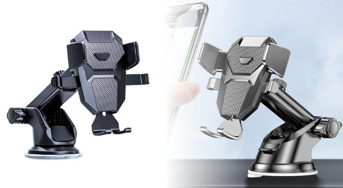 Universal biltelefonholder med teleskopisk sugekop | Passer til iPhone, Samsung, Xiaomi m.fl.