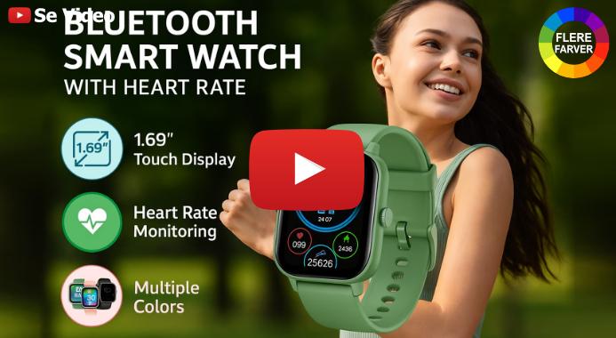 10-i-1 fitness aktivitets smartwatch med skridt- og pulsmåler - avanceret sundhedsovervågning og forbindelse
