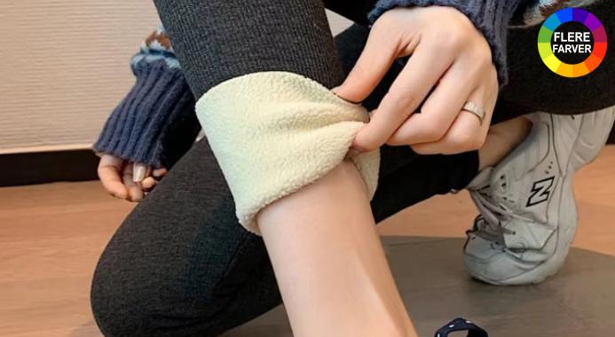 Deal på Kvinders ekstra varme fleece-forede leggings