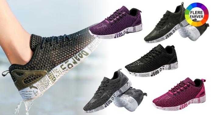 Åndbare sneakers som både tåler vand, hurtigtørrende - til mænd og kvinder