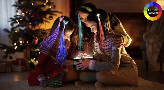 Deal på Farverige LED-hår extensions
