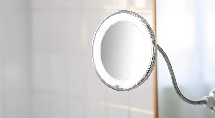 LED-forstørrelsesspejl med 10x zoom - perfekt til makeup