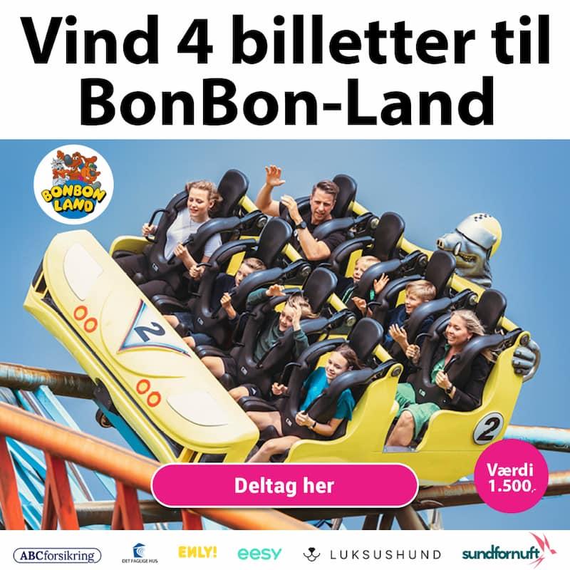 Vind 4 billetter til BonBon-Land (Værdi 1.500,-)