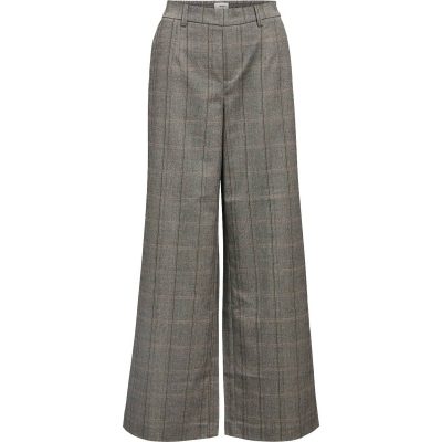 Object Wide Pant AOP Noos Bukser - Black Humus Tannin