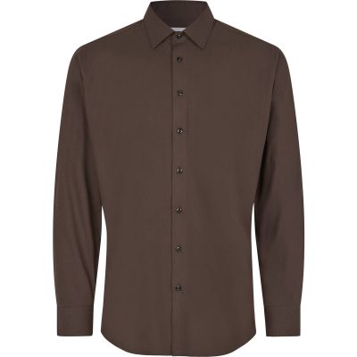 Seven Seas Hybrid Shirt Slim - Mocca