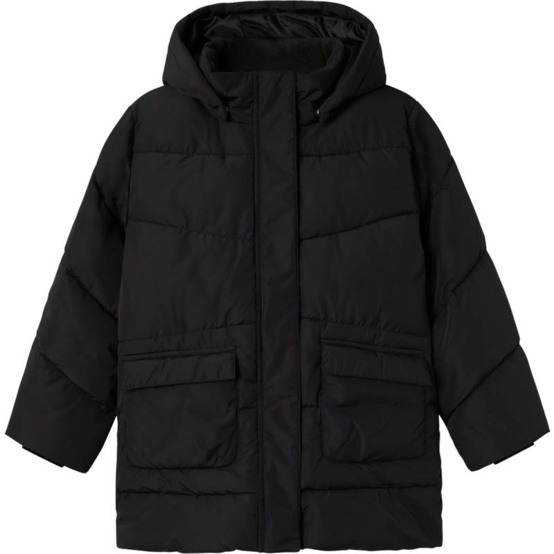 Name It Black Medow03 Jakke Long Fo Noos 134