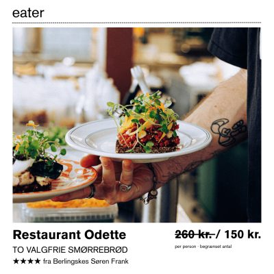 Smag på to valgfrie smørrebrød hos Restaurant Odette