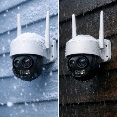 Dual-linse WiFi-overvågningskamera med AI i høj kvalitet