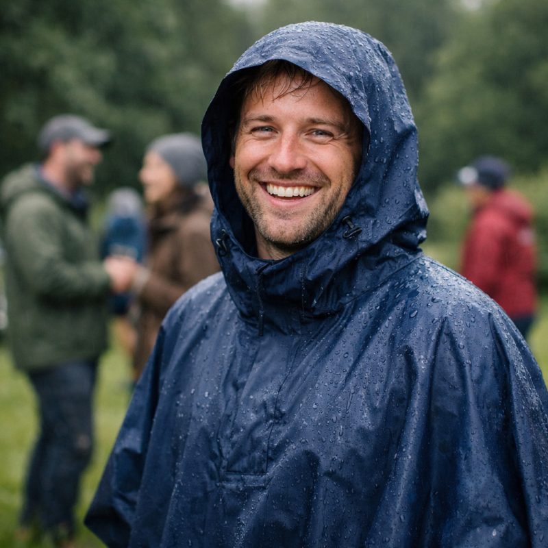 Vandtæt regnponcho til eventyr - Klar til alt vejr!