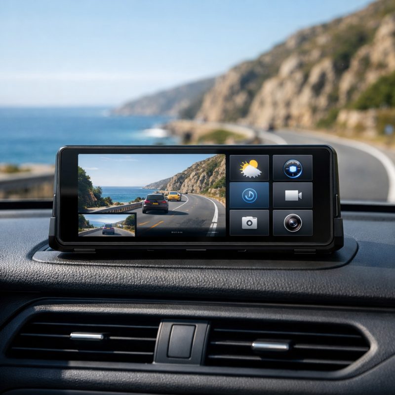 4K Trådløst Dashcam med 10,26" Skærm til Bilen