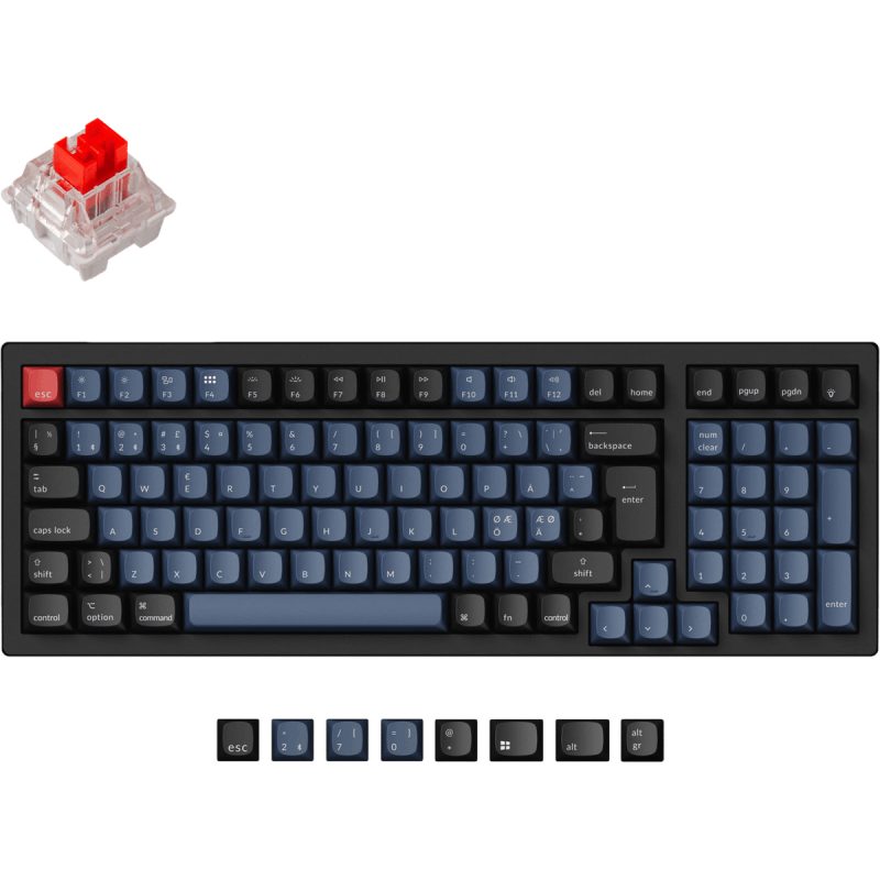 Keychron K4 Pro QMK 96% RGB Hotswap K Pro Red Wireless Keyboard (Nordic)