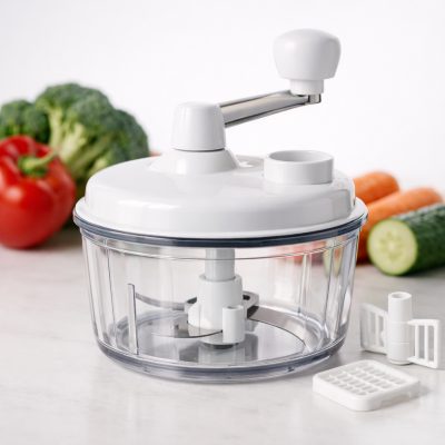 Manuel foodprocessor med håndsving til nem madlavning