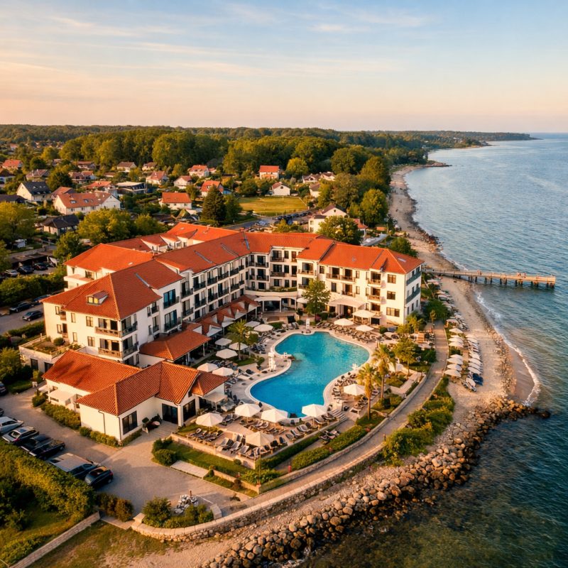 Oplev Strandhotel med havudsigt i Strande