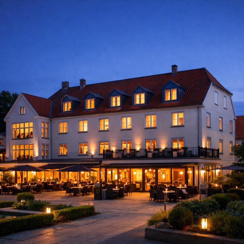Ophold med 2-retters menu på Hotel Harmonien i Haderslev