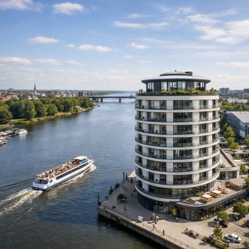 Overnatning med morgenbuffet på John & Will Silo Hotel by Guldsmeden i Bremen