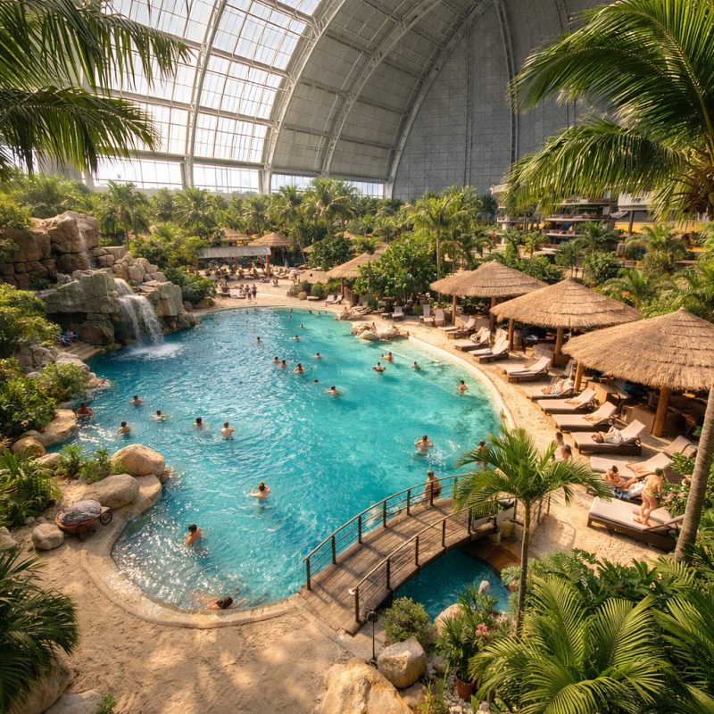 Overnatning med morgenmad hos Tropical Islands i Krausnick