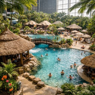 Overnatning i safaritelt og billetter til Tropical Islands