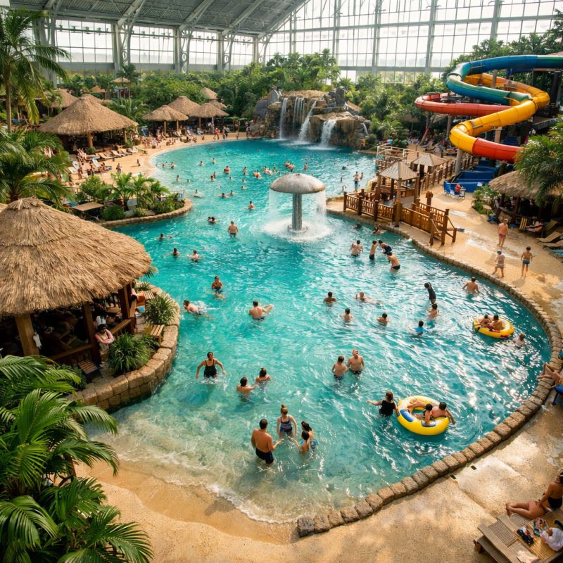 Ophold med overnatning i Tropical Islands - Kæmpe badeland