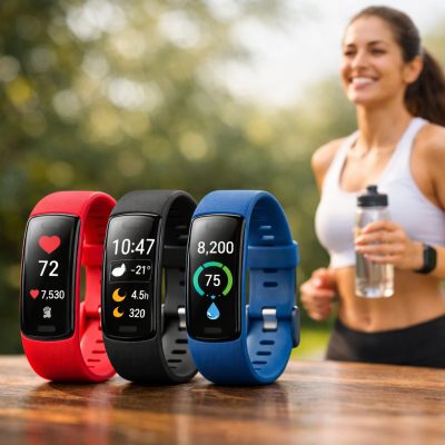 Sundheds-Tracker armbånd der holder styr på din søvn, puls, bevægelse og meget mere