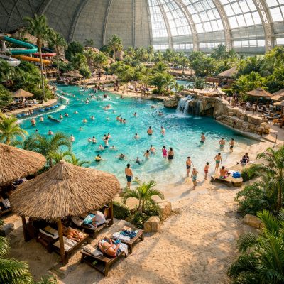 Ophold med morgenmad på Tropical Islands i Krausnick