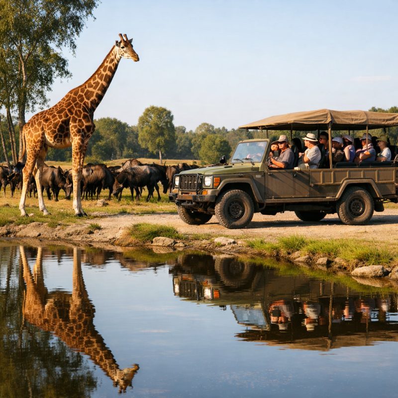 Ophold med overnatning og billetter til Serengeti Park i Hodenhagen