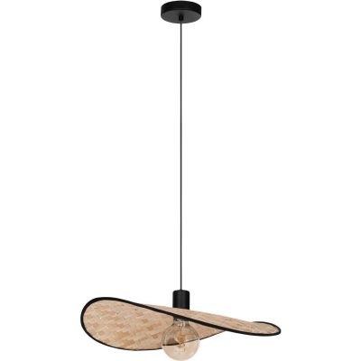 Eglo Marywell E27 Pendellampe 50 cm - Sort/Naturfarvet Bambus Pendel 50cm
