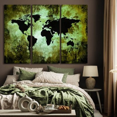 Akustikprint The World Map Vægdekorationer