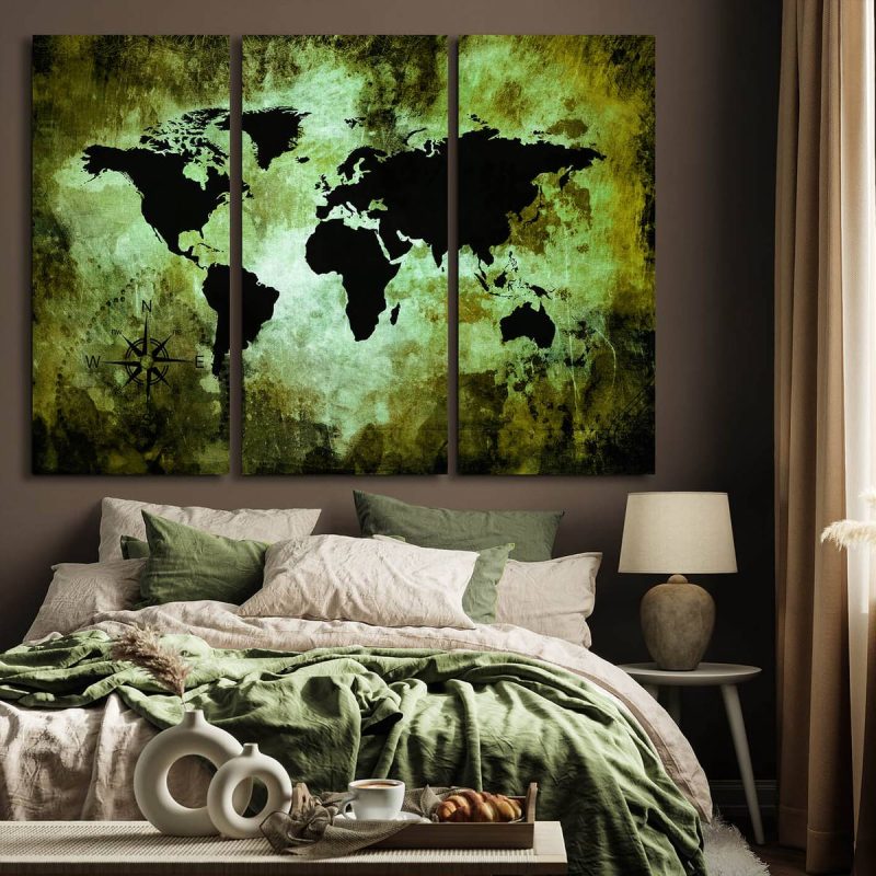 Akustikprint The World Map Vægdekorationer