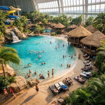 Ophold med overnatning i Tropical Islands badeland