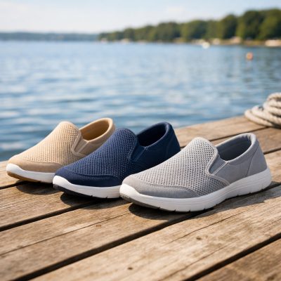 Åndbare slip-in-sko med komfort til hverdag