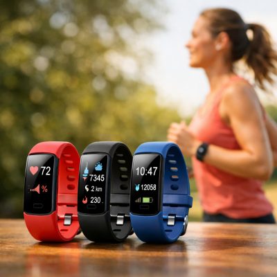 Sundheds-Tracker armbånd der holder styr på din søvn, puls, bevægelse og meget mere