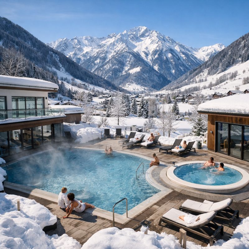 Wellnessophold med adgang til solbadet på smart Hotel i Dorfgastein