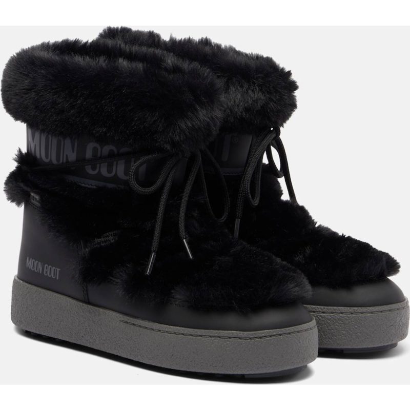 Moon Boot Ltrack Tube Faux-Fur Boots - Black