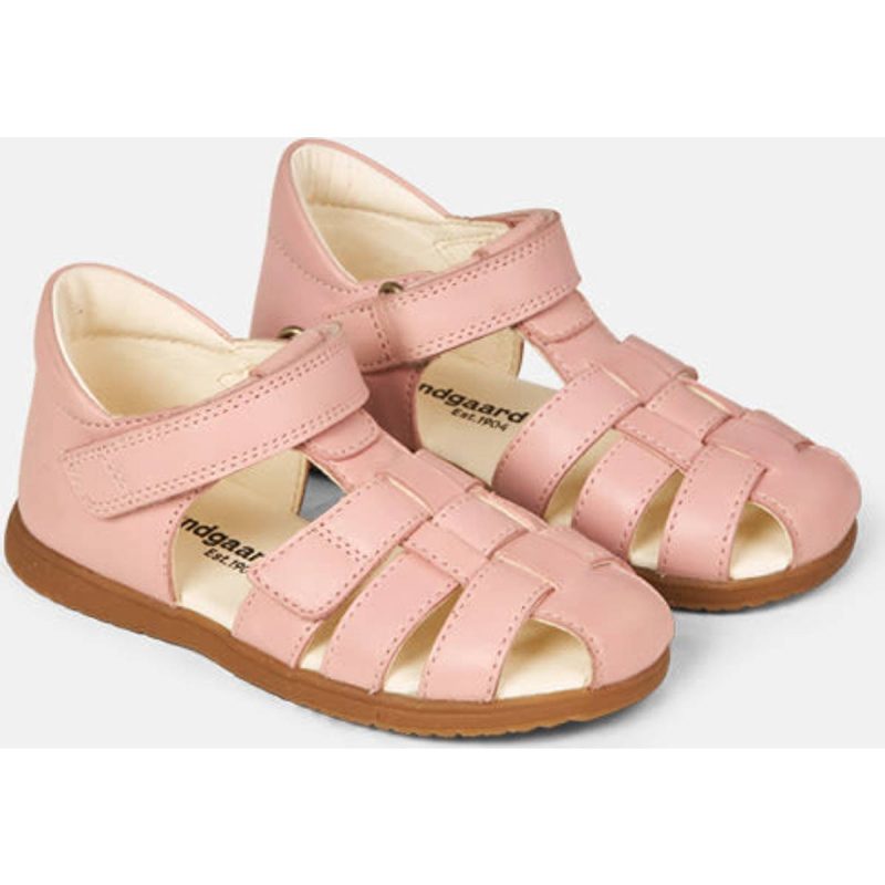 Bundgaard Bali Sandal Vintage Rose Med Lukket Tå Og Velcro - Rosa