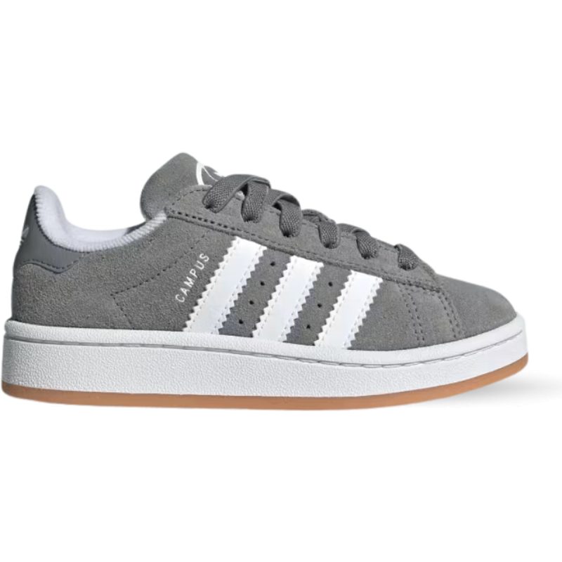 adidas Kid's Campus 00s Elastic Lace - Grey Three/Cloud White/Gum