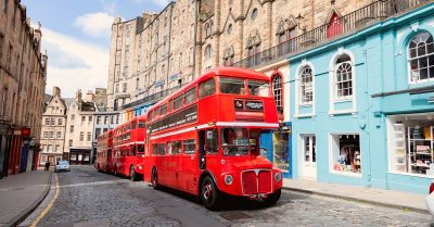 Prosecco Afternoon Tea Tour for 3 at Red Bus Bistro in Glasgow